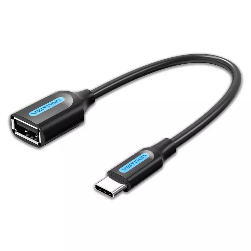 Vention USB 2.0 C Male to A Female OTG cable 0.15M Black PVC Type Vention USB 2.0 C Male to A Female OTG cable 0.15M Black PVC Type