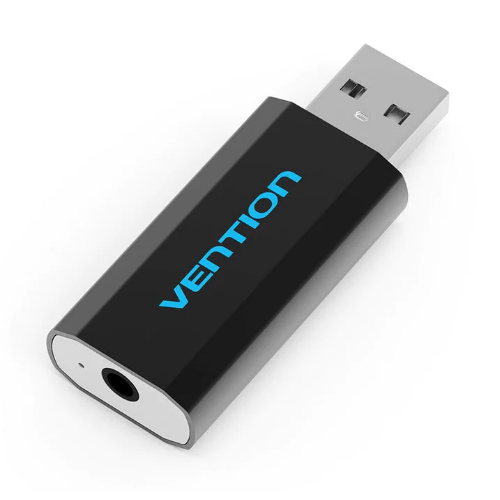 Vention USB External Sound Card Black Metal Type (CTIA) Vention USB External Sound Card Black Metal Type (CTIA)