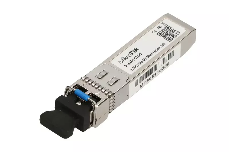 MikroTik S-31DLC20D SFP (1.25G) Module 20KM Single Mode MikroTik S-31DLC20D SFP (1.25G) Module 20KM Single Mode