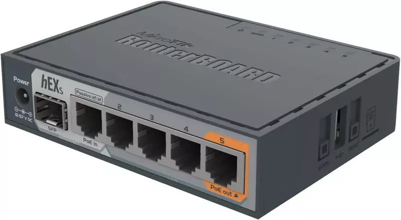 MikroTik RB760iGS hEX S 5×Gigabit Ethernet SFP Dual Core 880MHz CPU
