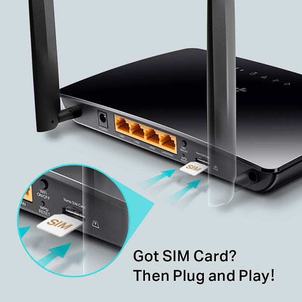 TP-Link AC750 Wireless Dual Band 4G LTE Router - TL-ARCHER MR200 TP-Link AC750 Wireless Dual Band 4G LTE Router - TL-ARCHER MR200