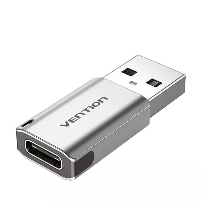 Vention USB 3.0 Male to USB-C Female Adapter Gray Aluminum Alloy Type- CDPH0 Vention USB 3.0 Male to USB-C Female Adapter Gray Aluminum Alloy Type- CDPH0