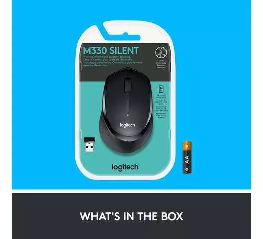 Logitech M330 Wireless Silent Plus Mouse Black - 910-004909 Logitech M330 Wireless Silent Plus Mouse Black - 910-004909